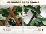 2pc Expanding Garden Trellis, 2 x 1m Faux Decorative Privacy Fence with Artificial Leaves, Privacy T3398P322142