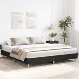 Bed Frame without Mattress Black 160x200cm Engineered Wood 3329031