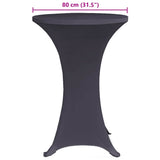 Stretch Table Cover 4 pcs 80 cm Anthracite 279086