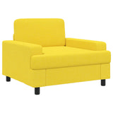 Armchair Light Yellow Fabric 42043463
