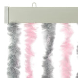 Fly Curtain Silver Grey and Pink 90x220 cm Chenille 377363