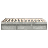 Bed Frame without Mattress Concrete Grey 135x190 cm Double Double 3203911