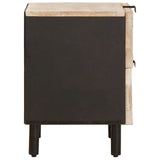 Bedside Cabinet 2 pcs White 40 x 33 x 46 cm Solid Mango Wood 4017863