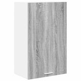 Hanging Cabinet with Door Grey Sonoma and White 50 x 31 x 80 cm 884271