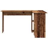 Desk with Shelf Old Wood 142 x 102 x 73 cm Engineered Wood 869296