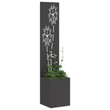 Garden Privacy Screen Black 32 x 150 cm Cold-rolled steel 876364