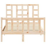 Bed Frame without Mattress Small Double Solid Wood Pine 3191941