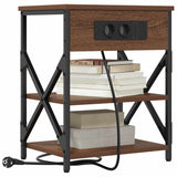 Bedside Cabinet 2 pcs Brown Oak 41 x 31 x 51 cm Engineered Wood 859524