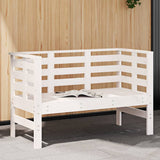 Garden Bench White Solid pine wood 111.5 x 53 x 71 cm Durable 825136