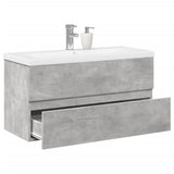 2 Piece Bathroom Furniture Set Concrete Grey Engineered Wood 3324910