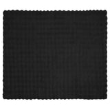 Anti-Slip Faux Rabbit Fur Blanket Olite 4 pcs Black Polyester 42021839