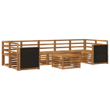 Outdoor Sofa Set 8 pcs Natural Solid Acacia Wood 3384130