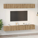 TV Cabinet Set Wall-mounted 6 pcs Artisan Oak Engineered Wood 3393476