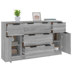3 Piece Sideboard Set Grey Sonoma Engineered Wood 3115826