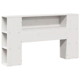 Headboard with Storage White 150 cm Solid Wood Pine 855628