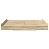 Storage Bed Frame Sonoma oak 180 x 200 cm Engineered wood 3335271