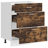 Kitchen Base Cabinet Lyon Smoked Oak Engineered Wood 854254