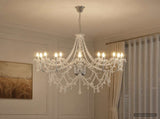 Adjustable Chandelier with Beads E14 Metal and Acrylic Chrome 42053792