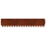 Lawn Edging 30 pcs 103 x 20 cm Steel Rusty 8008489