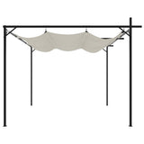 Pergola with Retractable Roof Cream 295x292x230 cm 360114