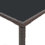 Garden Bar Set Brown PE rattan Medium Footrest Garden Bar Set 3095387