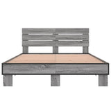 Bed Frame without Mattress Grey Sonoma 140x200 cm 3280150
