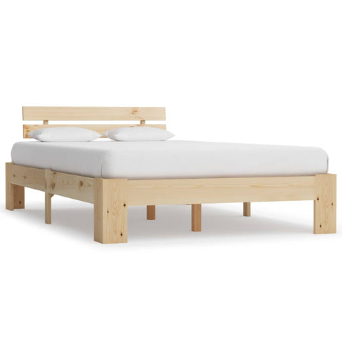Bed Frame without Mattress Solid Pine Wood 120x200 cm 283162
