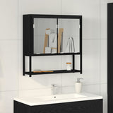 Mirror Cabinet Black Oak 60 x 16 x 60 cm Engineered Wood 862225