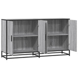 Sideboard Grey Sonoma 134x35x76 cm Engineered Wood 3300818
