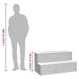 Hot Tub Step Grey 100x50x50,5 cm Poly Rattan and Solid Acacia 4103945