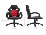 Office Chair Faux Leather Swivel Computer Desk Chair for Home Office with Wheels Armrests Black T3398P328249
