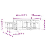 Nesting Coffee Tables 5 pcs Black Engineered Wood 835334