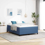 Box Spring Bed Blue 140 x 200 cm Velvet 42006975