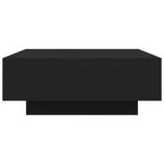 ZNTS Coffee Table Black 80x80x31 cm Engineered Wood 836582