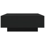 ZNTS Coffee Table Black 80x80x31 cm Engineered Wood 836582