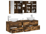 Bathroom Furniture Set 4 pcs Smoked Oak 3406747