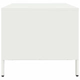 ZNTS Coffee Table White 68.5x50x43.5 cm Cold-rolled Steel 851285