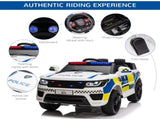 12V Kids Electric Ride On Police Car 2 Motors with Parental Remote Control Siren Flashing Lights USB T3398P378957