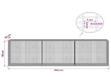 Gabion with 3.5 mm Wire and 5x2.5 cm Mesh 300x50x100 cm 3461856