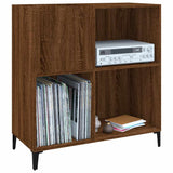 Record Cabinet Brown Oak 84.5x38x89 cm Engineered Wood 832004