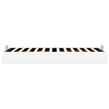 Ottoman Bed Frame without Mattress White Single Faux Leather 3310828