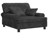 XL Armchair with Cushions Dark Grey 1.5 Lines Fabric 42043477