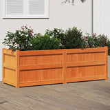 Garden Planter Wax Brown 150x50x50 cm Solid Wood Pine 837486