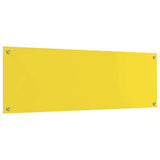 Kitchen Backsplash 2 pcs Yellow 120 x 40 cm Tempered Glass 3415515
