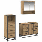 Bathroom Furniture Set 3 pcs Artisan Oak Engineered Wood 3402495