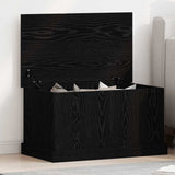 Storage Box Black oak 70 x 40 x 38 cm Engineered Wood 862826