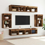 TV Cabinet Set Wall-mounted 8 pcs Old wood Engineered wood 3334386