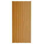 Roof Panels 12 pcs Galvanised Steel Light Wood 100x45 cm 317219