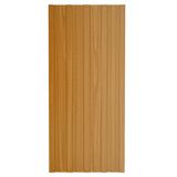 Roof Panels 12 pcs Galvanised Steel Light Wood 100x45 cm 317219