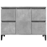 3 Piece Bathroom Furniture Set Concrete Grey Engineered Wood 3324950